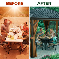 IronHarbor Royale 10x13 Aluminum Hardtop Gazebo — Before & After