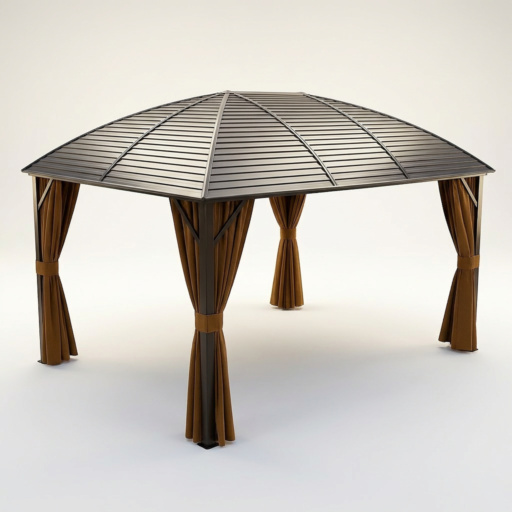 IronHarbor Royale 10x13 Aluminum Hardtop Gazebo — Studio Shot
