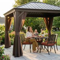 IronHarbor Royale 10x13 Aluminum Hardtop Gazebo — Lifestyle
